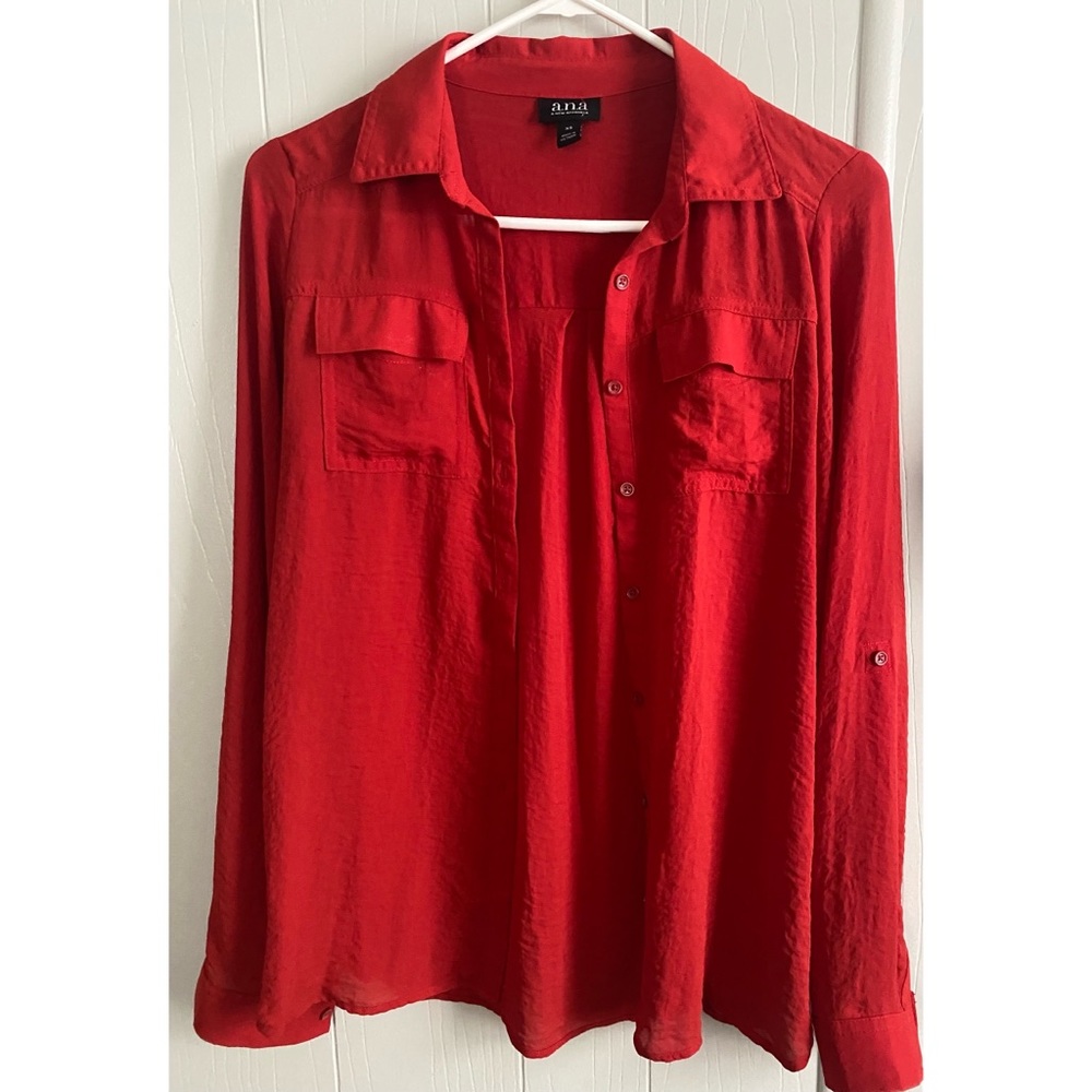 Sheer red Blouse